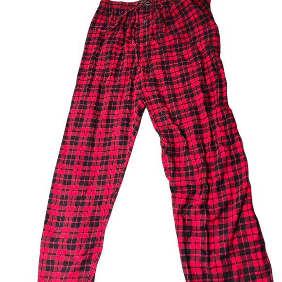 Polo Ralph Lauren Pants Men's Large Red Black Checkered 100% Cotton Outdoor - Picture 1 of 4